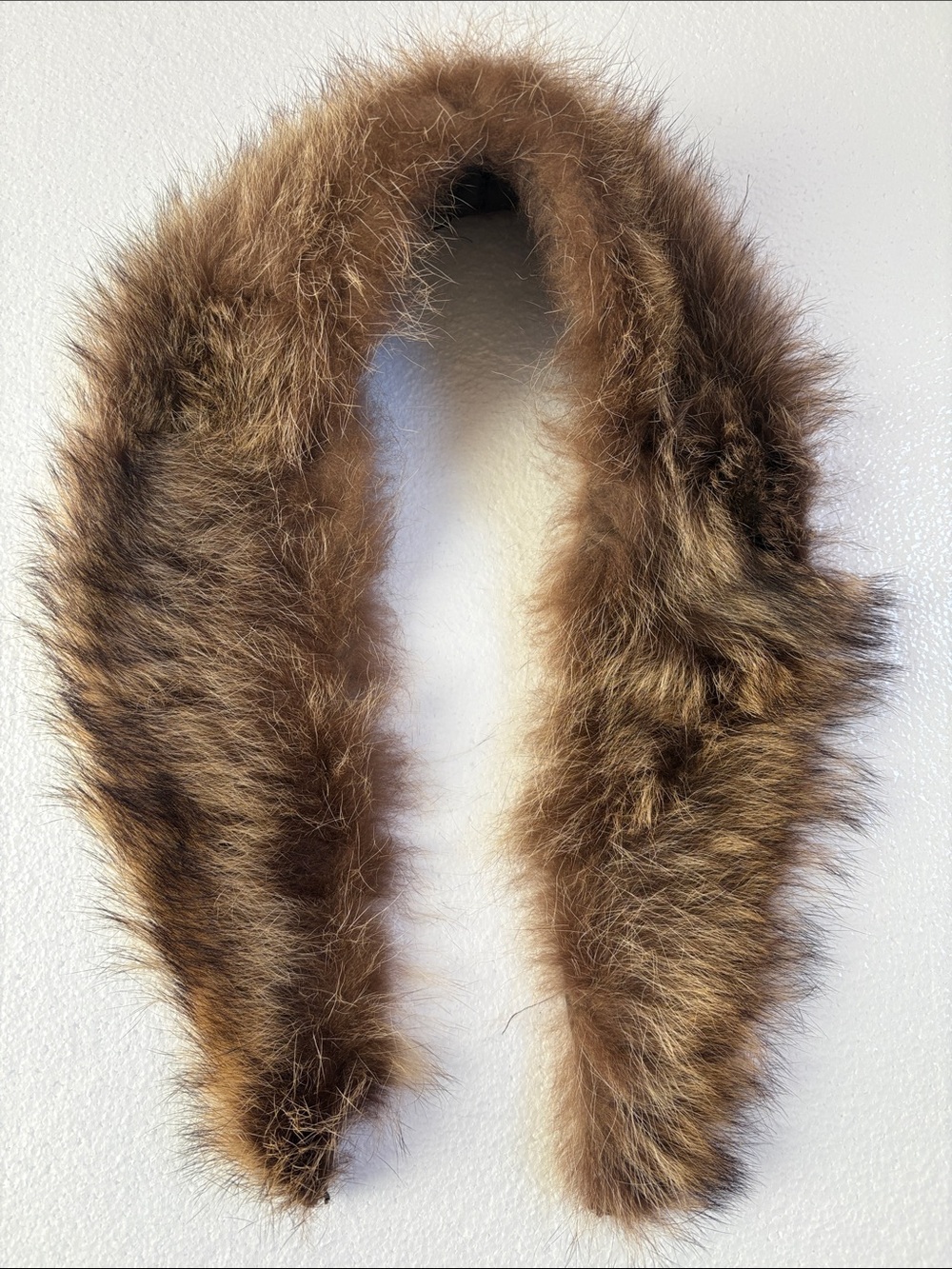 Vintage Retro 1950s Brown Fur Coat Collar Scarf - Women's Luxury Accessory